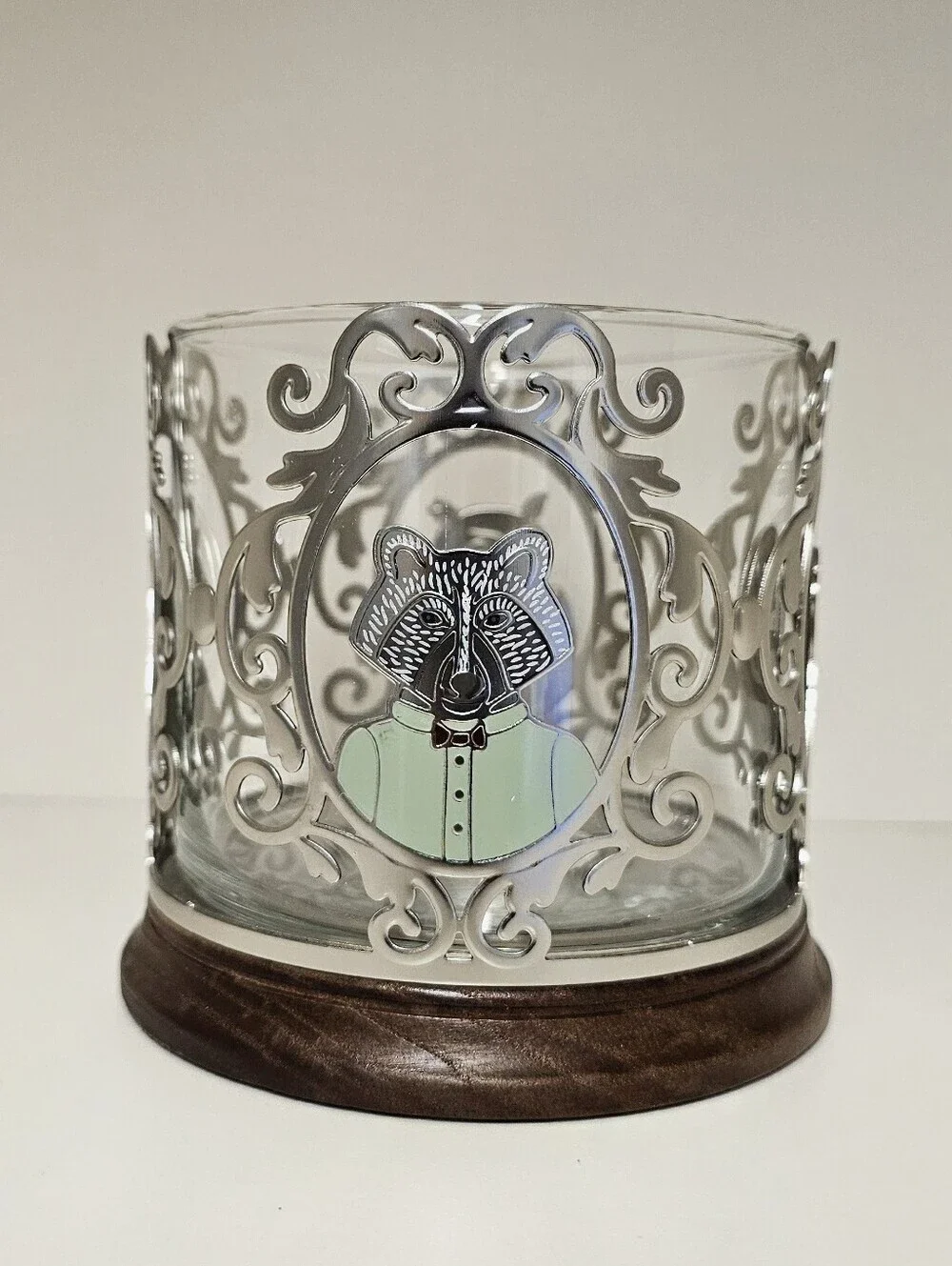 RARE Forest Critters Bath & Body Works Metal Candle Holder Fox Owl Squirrel NWOT